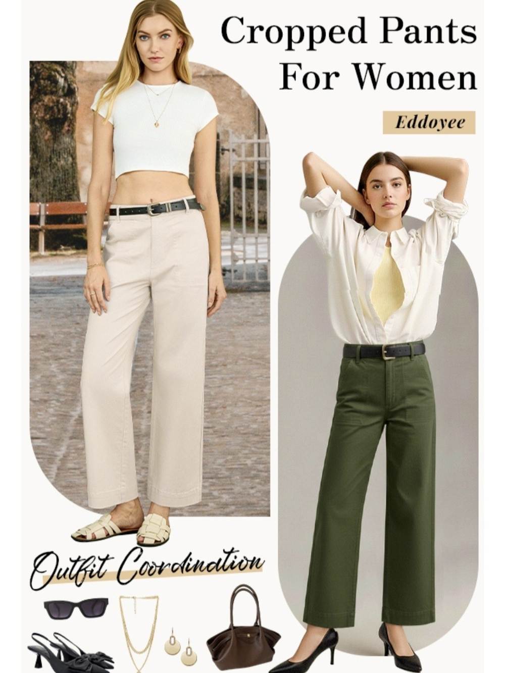 Eddoyee Wide Leg Cropped Pants #1436 - Picture 8 of 9